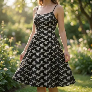Pamutvászon EMBROIDERY Rosemary black
