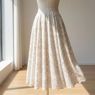 Pamutvászon EMBROIDERY Lilian natural