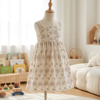Pamutvászon EMBROIDERY Lilian ecru
