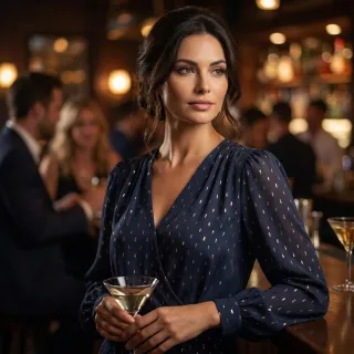 Viszkóz LUREX navy