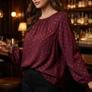 Viszkóz LUREX burgundy
