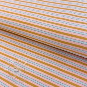 Jersey LUREX Stripes ochre silver