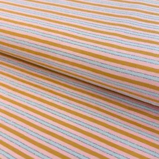 Jersey LUREX Stripes ochre silver