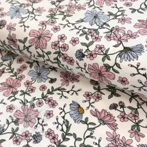 Jersey Flowers ecru