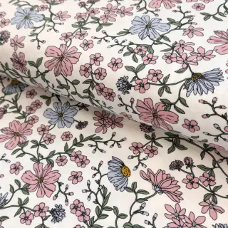 Jersey Flowers ecru