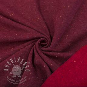 Szabadidő anyag fésült COSY burgundy melange