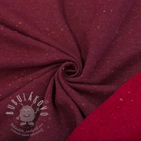 Szabadidő anyag fésült COSY burgundy melange