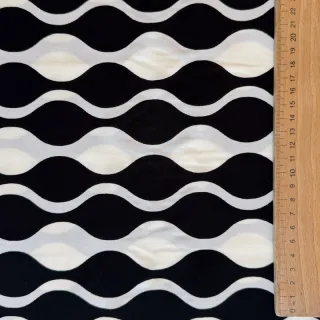 Viszkóz ECOVERO Abstract black ecru