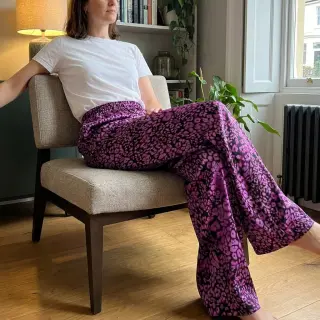 Viszkóz ROSELLA STRETCH Animals purple