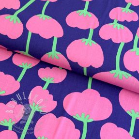 Viszkóz ECOVERO NERIDA HANSEN Poppies royal blue