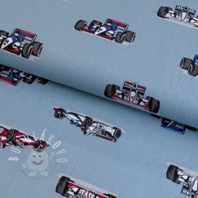 Pamutvászon Cars light blue