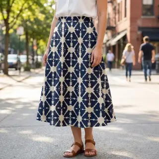 Pamutvászon BATIK navy