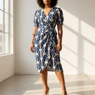 Pamutvászon BATIK navy