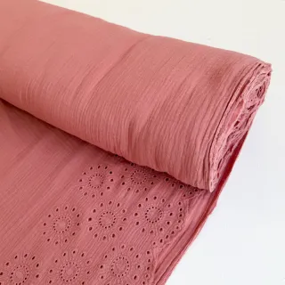 Dupla géz/muszlin 1-side border blush