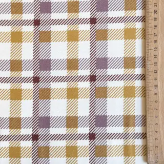Pamutvászon FLANNEL Checks and checks ochre