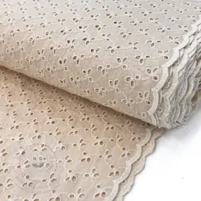 Pamutvászon EMBROIDERY Rosemary beige