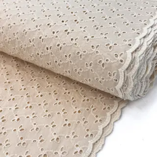 Pamutvászon EMBROIDERY Rosemary beige