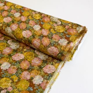 Viszkóz RAYON POPLIN Flower sea design C