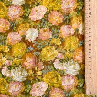 Viszkóz RAYON POPLIN Flower sea design C