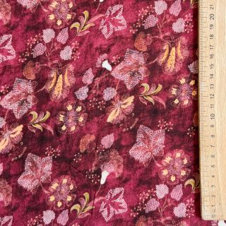 Viszkóz RAYON POPLIN Dark barrock design C