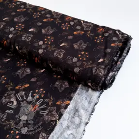 Viszkóz RAYON POPLIN Dark barrock design A