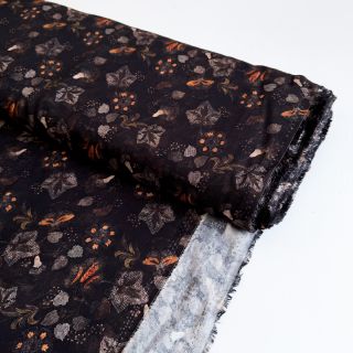 Viszkóz RAYON POPLIN Dark barrock design A