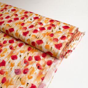 Viszkóz RAYON POPLIN Poppys design C