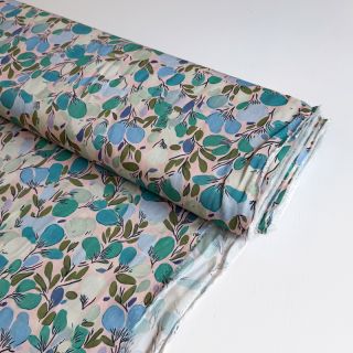 Viszkóz RAYON POPLIN Simplistic flowers design C