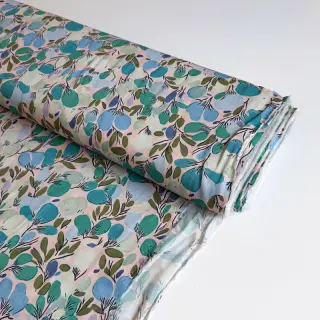 Viszkóz RAYON POPLIN Simplistic flowers design C