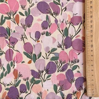 Viszkóz RAYON POPLIN Simplistic flowers design B