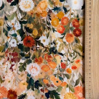 Viszkóz RAYON POPLIN Wild flowers design A