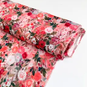 Viszkóz RAYON POPLIN Wild flowers design B
