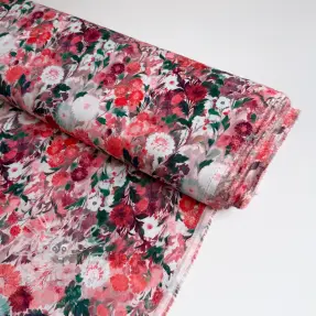 Viszkóz RAYON POPLIN Wild flowers design D
