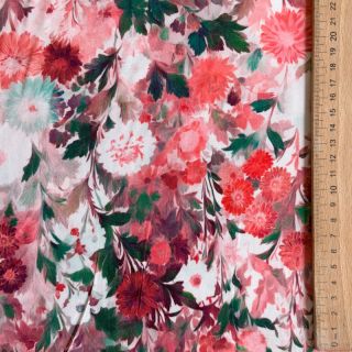 Viszkóz RAYON POPLIN Wild flowers design D