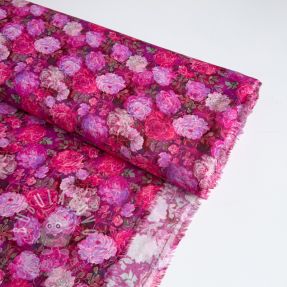 Viszkóz RAYON POPLIN Flower sea design A