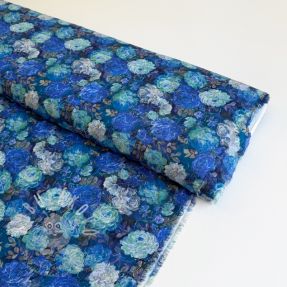 Viszkóz RAYON POPLIN Flower sea design B