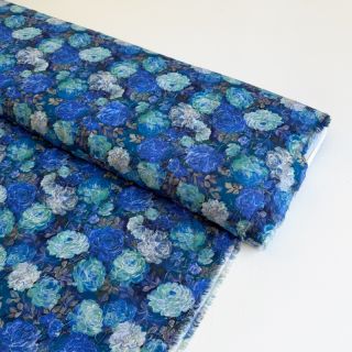 Viszkóz RAYON POPLIN Flower sea design B