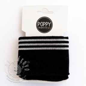 Körkötött passzé CUFFS LUREX 7 cm black silver