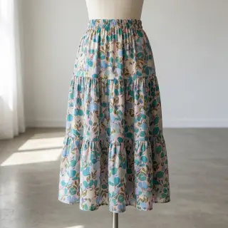 Viszkóz RAYON POPLIN Simplistic flowers design C
