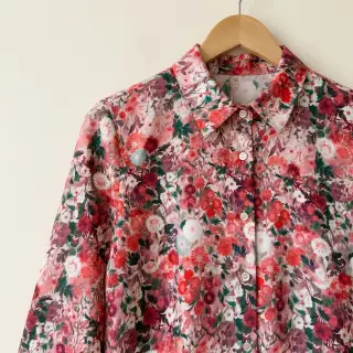 Viszkóz RAYON POPLIN Wild flowers design D
