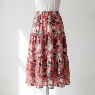 Viszkóz RAYON POPLIN Wild flowers design D