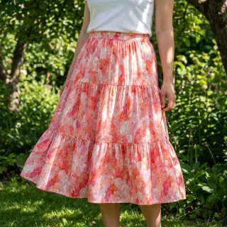 Viszkóz RAYON POPLIN Faded spots design D
