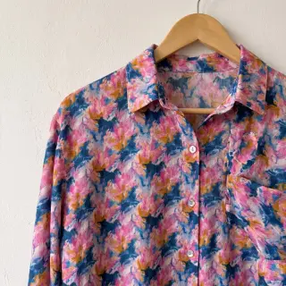 Viszkóz RAYON POPLIN Faded spots design A