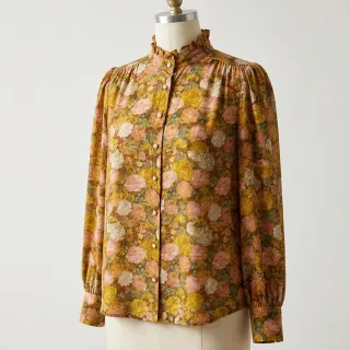 Viszkóz RAYON POPLIN Flower sea design C