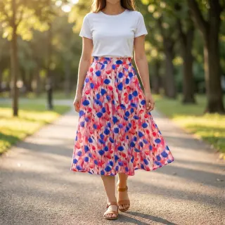 Viszkóz RAYON POPLIN Poppys design A