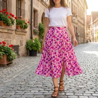 Viszkóz RAYON POPLIN Poppys design B
