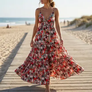 Viszkóz RAYON POPLIN Leona design C