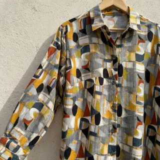 Viszkóz RAYON POPLIN Leona design D