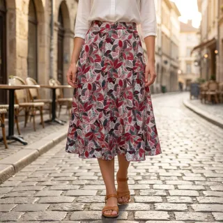 Viszkóz RAYON POPLIN Floral design C