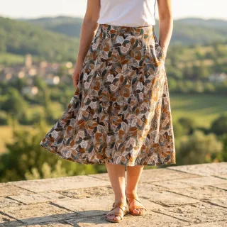 Viszkóz RAYON POPLIN Floral design E
